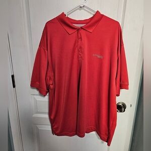 Columbia PFG Polo Shirt Omni Shade Quick Dry Vented Fishing Coral Mens XXL
